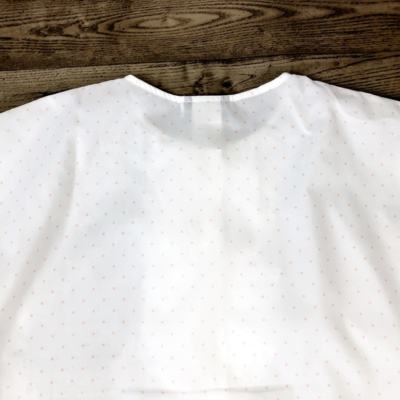 Vintage Size Large 13/14 Blouse Peach Polka Dot - Picture 6 of 6